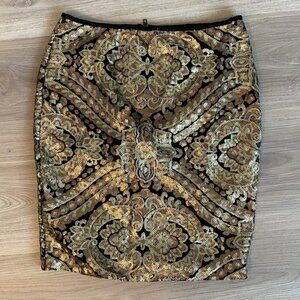 Nordstrom Lily White Gold Sequin Mini Skirt